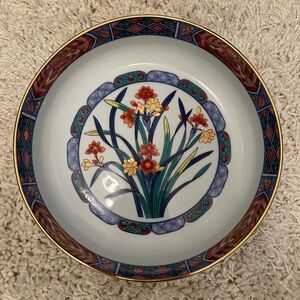 Japanese IMARI BOWL/DISH Handcraft/Paint Gold Gild Embellishments/glaze/
